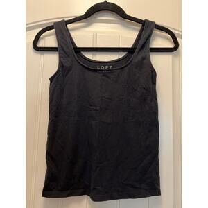 Loft Women’s Sleeveless Square Neck‎ Sexy Summer Pullover Tank Top Size XS Black